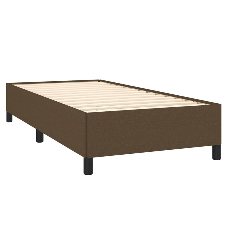 vidaXL Bettgestell gepolstert in Braun aus Stoff, B/T/H: 90 x 190 x 35 cm - Bild 3