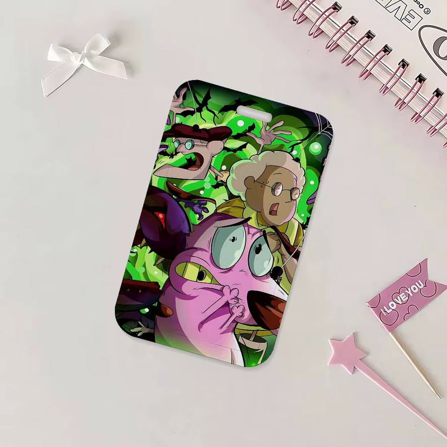 Anime C-COURAGE The C-Cowardly Dog Ausweishalter mit Umhängeband in Multicolour aus Kunststoff für Büro und Schule - Bild 6