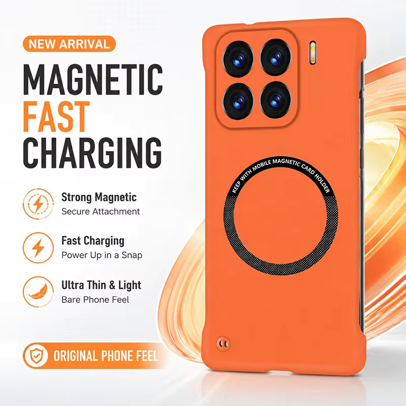 Robuste und dünne Handyhülle für Xiaomi 15 15S Pro Ultra 5G in Schwarz und Orange - Bild 1