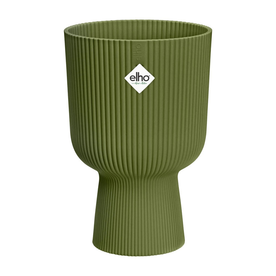 Elho Blumentopf Vibes Fold Coupe mit Rippenmuster in Grün, Durchmesser: 14 cm - Bild 2