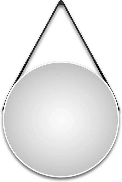 TALOS Wandspiegel Rund in Weiß mit Aluminiumrahmen Durchmesser: 80 cm - Bild 1