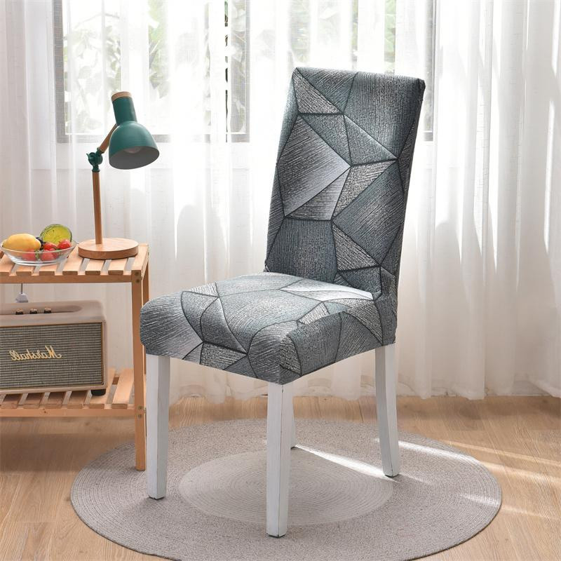 S-EMIGA Style Stretch Stuhlbezug für Esszimmer und Bürostühle aus elastischem Material, Grau - Bild 3