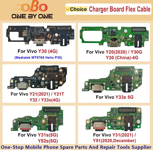 USB Lade Dock Board für Vivo Y21 Y30 Y31s Y32 Y33s Y51 Y52s 5G 2021 Reparatur Set mit USB Ladegerät Port und Flex Kabel in Multicolour - Bild 1