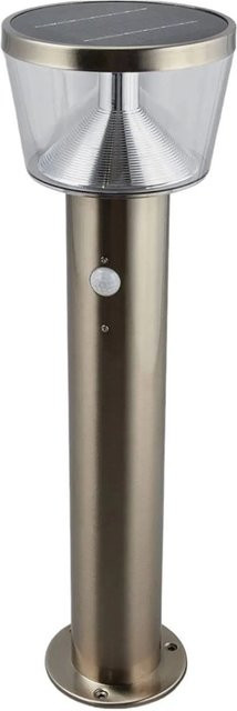 Lindby LED Solarleuchte Antje mit Bewegungsmelder, modern, Edelstahl und Alu, grau/silber, IP44 für Außenbereich - Bild 1