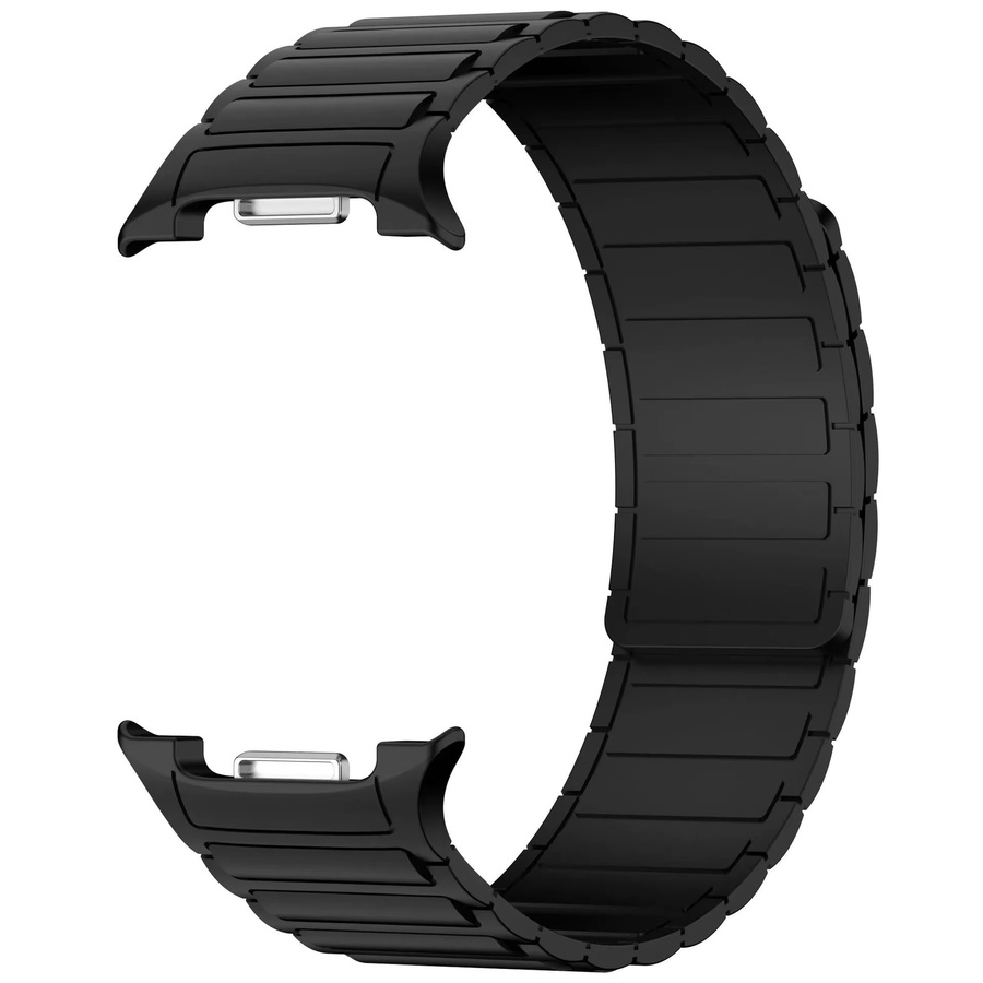 Uhrenarmband Silikon, Magnetisch, Schwarz, Unisex - Bild 6
