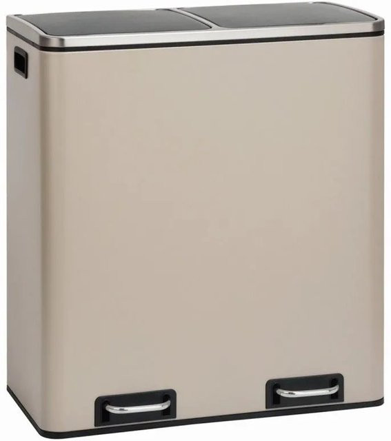 Svita TM2X30 Treteimer mit Mülltrennsystem, 60 Liter, Beige, Soft-Close und herausnehmbarem Inneneimer - Bild 1