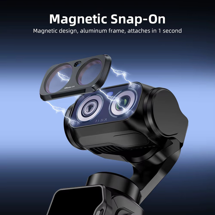 BRDRC Objektivfilter-Set für Insta360 Luna Ultra in Schwarz mit UV, CPL und ND 16 Filtern für Action-Kameras und Handheld Gimbals - Bild 3