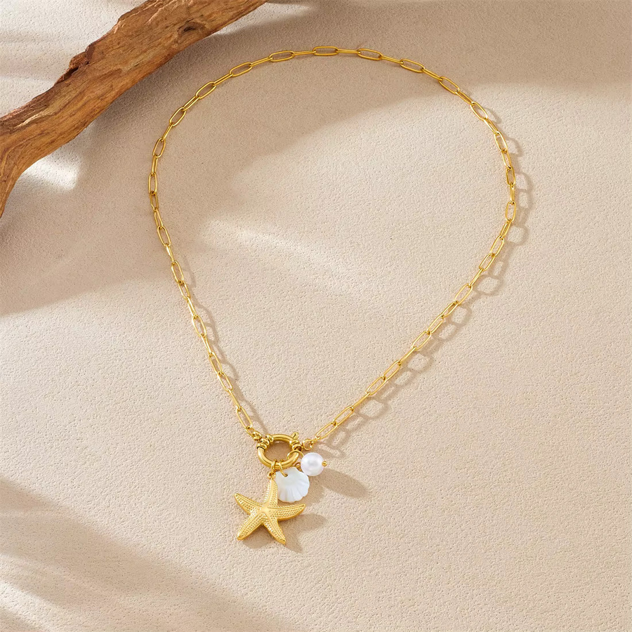 DIEYURO Halskette Edelstahl, Perle, Gold, Damen - Bild 3