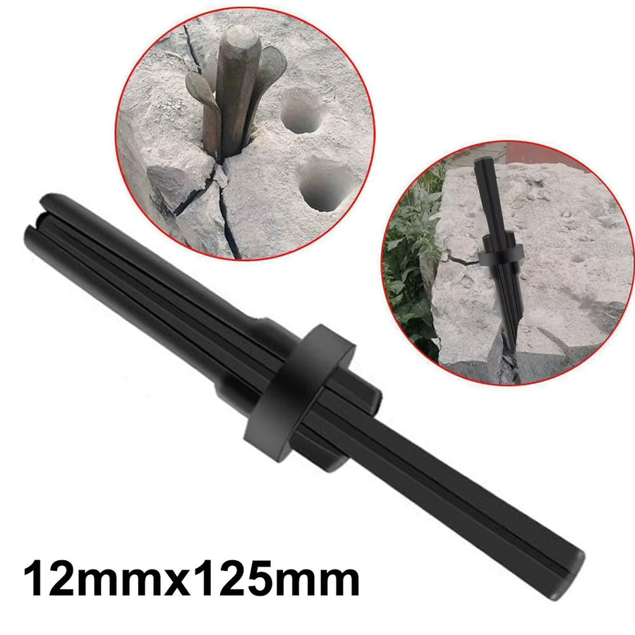 DAZZLEEX Stein-Spaltkeil für Beton und Gestein, Schwarz, B: 12,5 cm, H: 12 cm - Bild 4