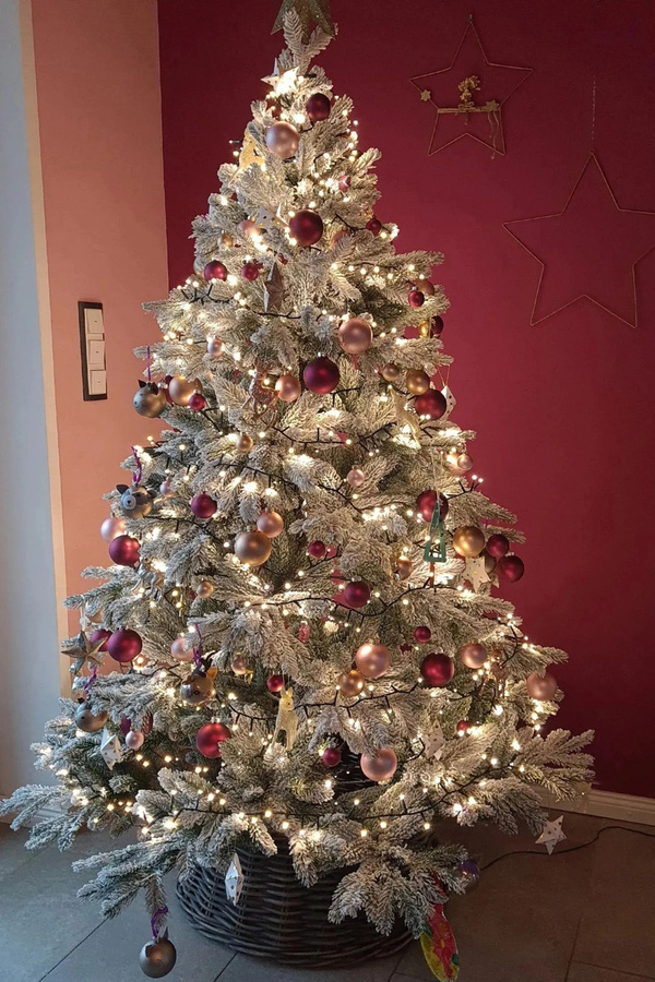 Künstlicher Weihnachtsbaum Elsa mit Schnee von artplants in Grün und Weiß, Höhe: 210 cm - Bild 3