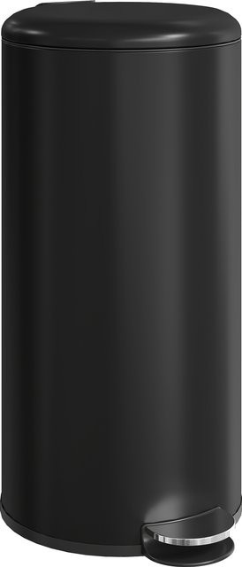 HOMCOM Mülleimer 30L Treteimer mit Soft-Close-Funktion und Inneneimer, Schwarz, B: 36 cm, T: 30 cm, H: 63,5 cm - Bild 1