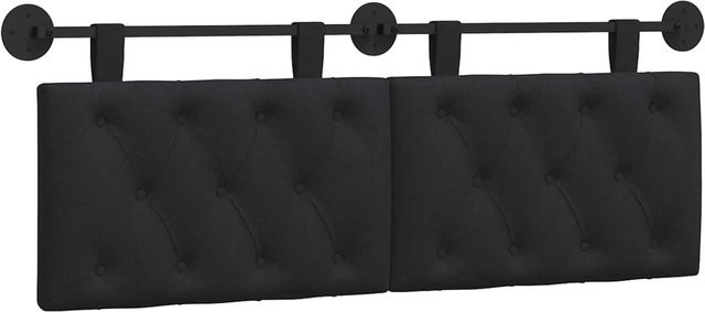 vidaXL Wandmontiertes Polsterpaneel Schwarz B/H/T: 130 x 55 x 7 cm - Bild 1