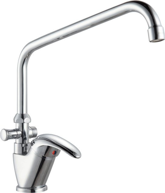baliv Waschtisch-Kombi-Armatur WT-5371 in Chrom mit Schwenzauslauf und Spritzfunktion für Waschbecken und Badewanne - Bild 1