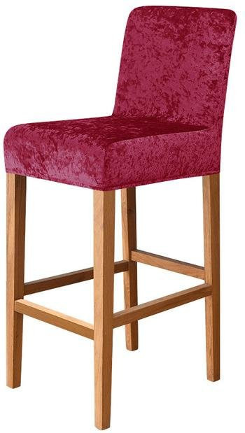 Barhocker Stuhlbezug aus Samt und Stretch-Spandex in Rot für Esszimmer und Café - Bild 1