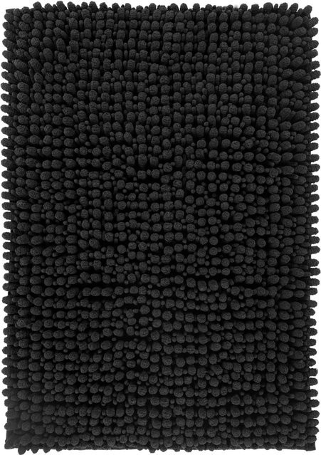 Lalee Badteppich Fluffy Schwarz B: 50 cm, T: 90 cm, H: 1 cm - Bild 1