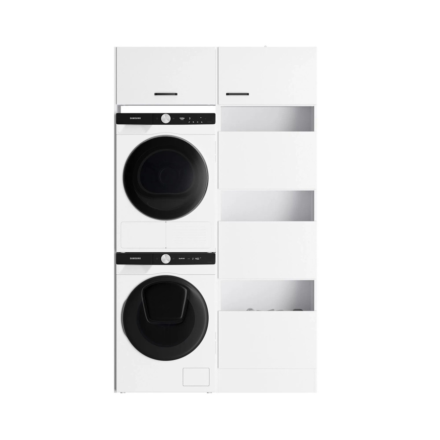 OPTIFIT Waschsäulen-Set Bonn214 in Weiß mit modernem Design, B/T/H: 123,2 x 57,1 x 210 cm - Bild 2