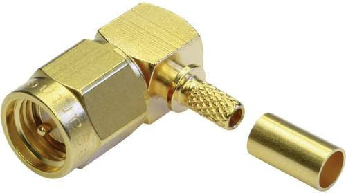 Telegärtner SMA-Steckverbinder Stecker gewinkelt in Gold 50 Ohm - Bild 1
