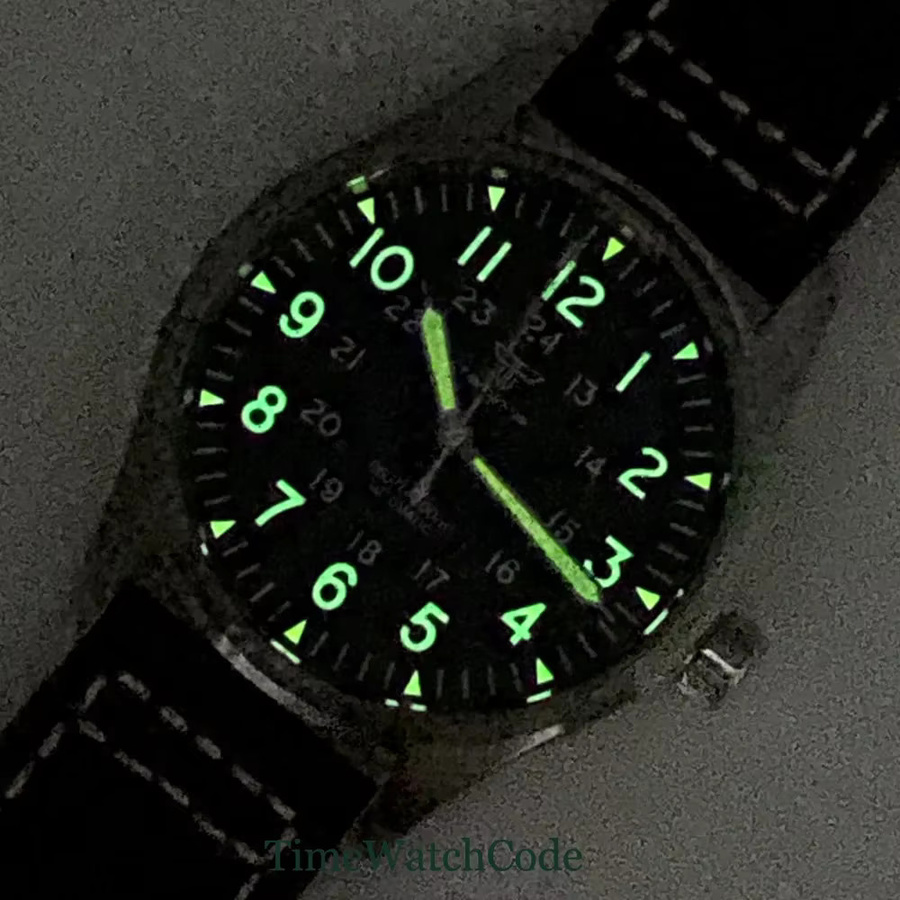 tandorio Armbanduhr, Automatik, Edelstahl, 39 mm, Schwarz, Herren - Bild 4