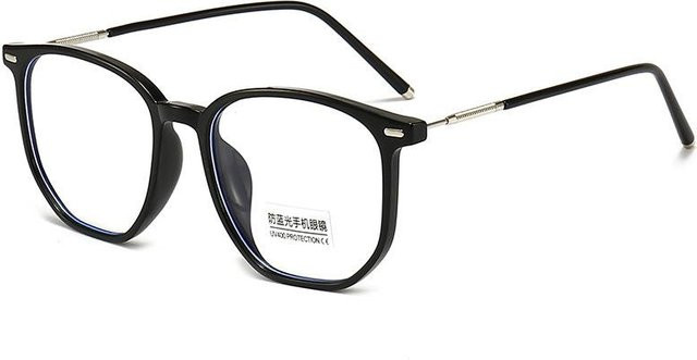 Wipon Korrektionsbrille, quadratisch, Metall, Vollrand, Unisex, black - Bild 1