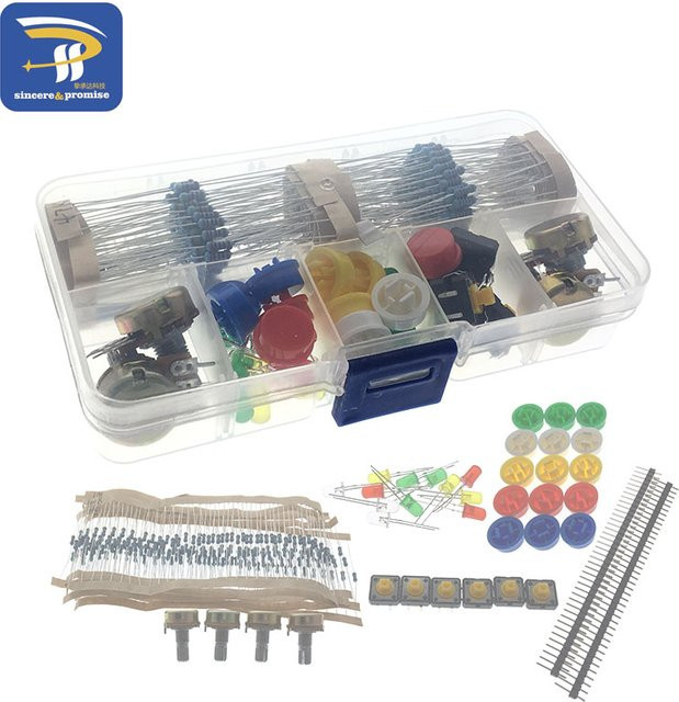 Sincere & Promise DIY Arduino Starter Kit mit Uno R3, LED, Potentiometer und Taktsschaltern in Multicolour - Bild 1