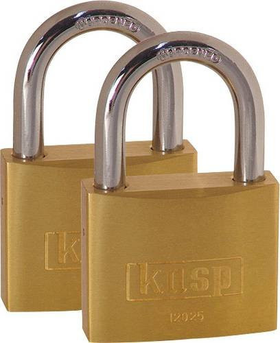 Kasp K12025D2 Vorhängeschloss aus Messing in Gold, Breite: 25 mm - Bild 1