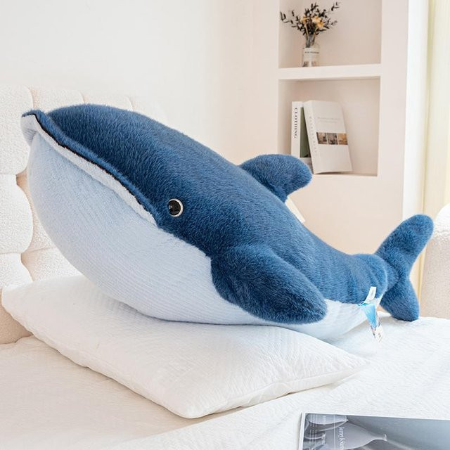 Yiran Health & Beauty Delfin-Wal Stofftier, Blau, 25cm - Bild 1