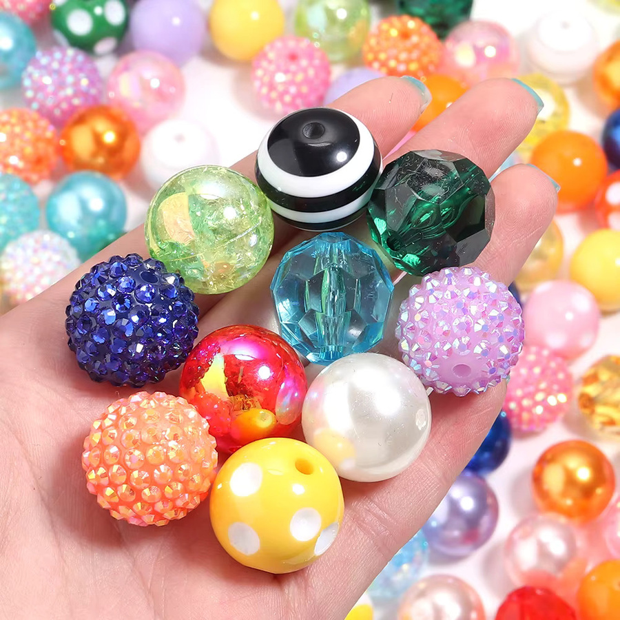 lingsai Spacer Perlen, 20mm, Mischfarbe, Runde Perlen, Unisex - Bild 2