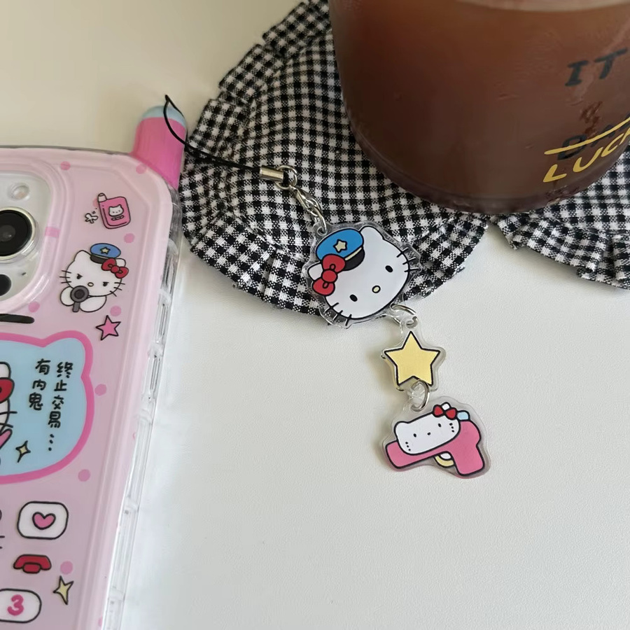 Hallo Kitty Handyhülle in Rosa für Apple iPhone 16, 15, 14, 13 und Pro Max mit Umhängeband und stoßfestem Hardcase - Bild 6