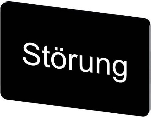 Siemens Bezeichnungsschild 3SU1900-0AD16-0AQ0 aus Kunststoff in Schwarz und Weiß, 10 Stück - Bild 1