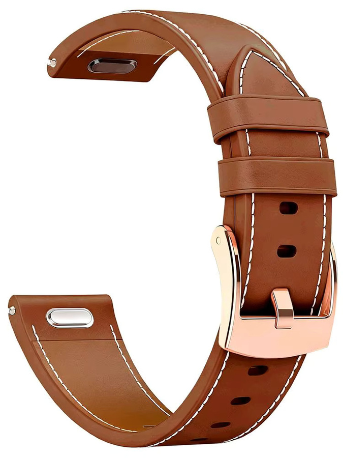 JSPSTA Uhrenarmband Leder, Knopf-Schnellverschluss, 18 mm, Unisex - Bild 3