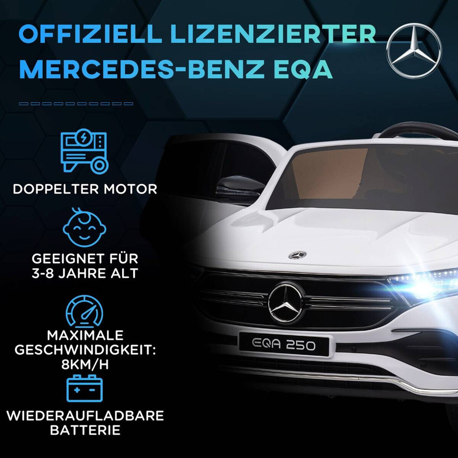 HOMCOM Kinderauto, Weiß, ab 3 Jahre - Bild 2