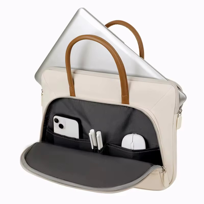 EGYAL Laptoptasche in Beige für MacBook Air 13 15 und MacBook Pro 13 14 16 Zoll Sleeves - Bild 2
