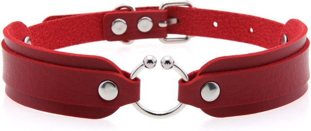 DIEZI Choker-Halskette, PU-Leder, brown, Unisex - Bild 1