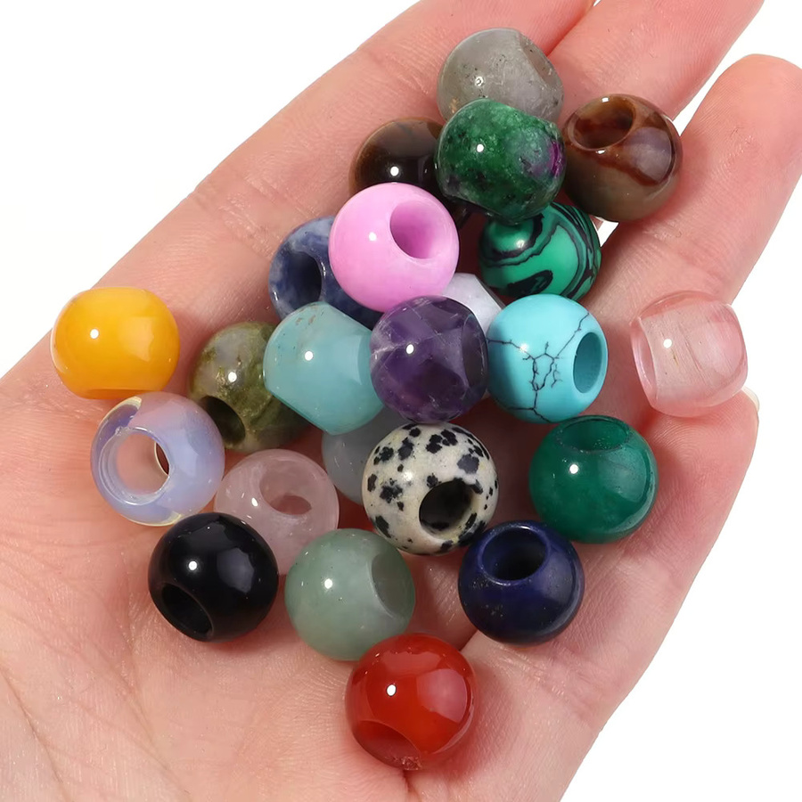 louleur Perlen Naturstein, 12mm, Bunt, Unisex - Bild 4