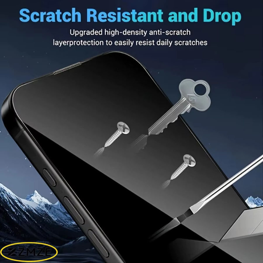 ZMZE 4er-Set Displayschutzfolie und Linsenschutzfolie für iPhone 11 bis iPhone 17 Pro mit Blickschutz und Anti-Kratz-Funktion - Bild 2