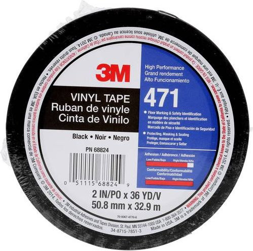 3M PVC-Klebeband Schwarz 50 mm Breite x 33 m Länge - Bild 1
