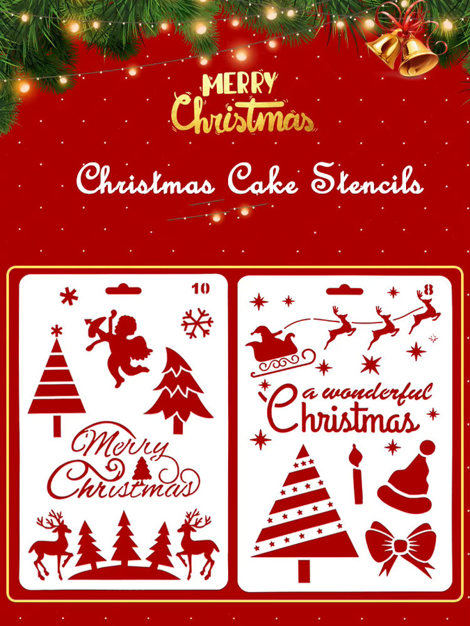 FAIS DU Weihnachtliche Kuchenschablone mit Tierdruck für DIY Backdekorationen und Handwerk - Bild 3