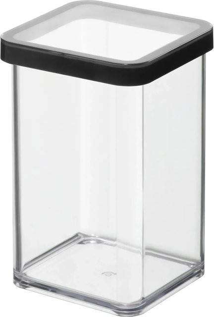 Rotho Dose Loft Premium Quadratisch 1 in Transparent-Schwarz - Bild 1