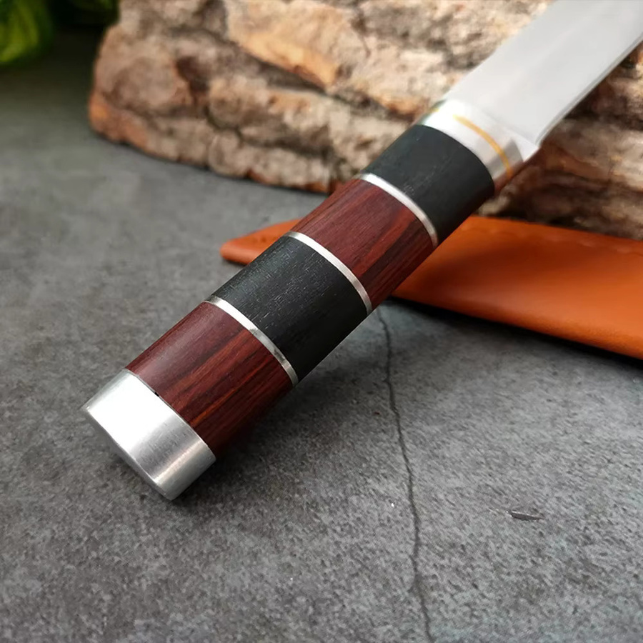 GuanQi Chefmesser aus Edelstahl mit Holzgriff in Silber - Bild 3