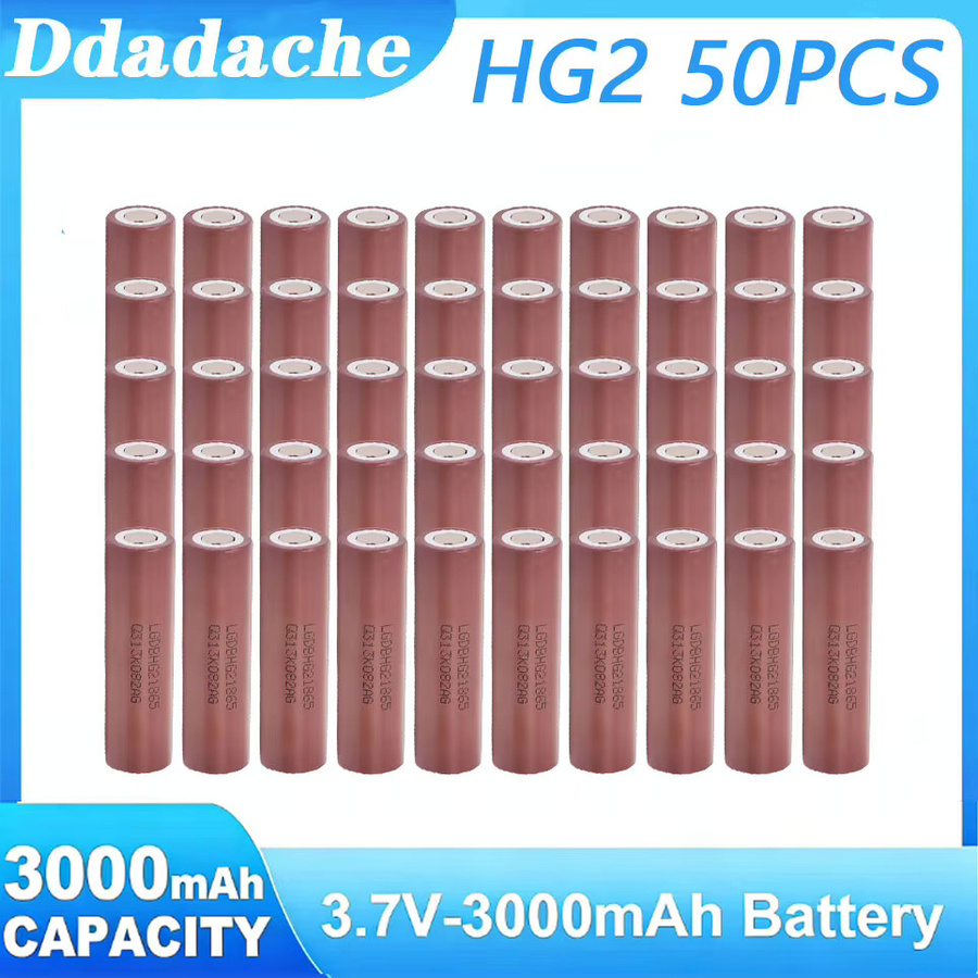 Ddadache HG2 18650 Akku 3,7V 3000mAh 20A Flachkopf-Batterie für RC-Drohnen und Handwinkelschleifer - Bild 6