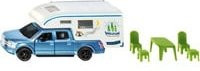 Ford F-150 Pick-Up Camper Modellfahrzeug Camping Offroad blau/weiß - Bild 1