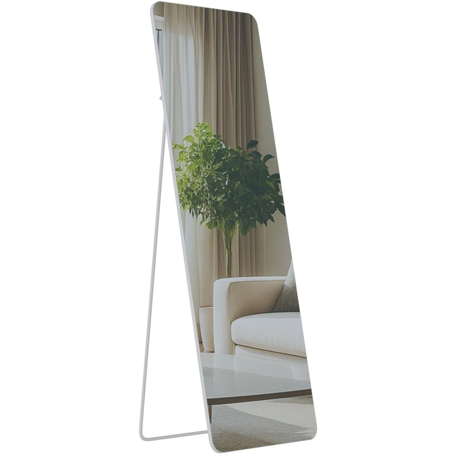 DELUKE Standspiegel MURCIA Ganzkörperspiegel freistehend in Weiß Matt mit Metallrahmen B: 50 cm, T: 3 cm, H: 150 cm - Bild 2