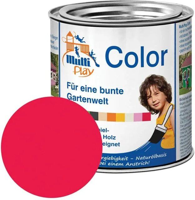 PROFI Multi-Play Color Holzfarbe Rot, semi-transparent, satin-matt, 0,375 l - Bild 1