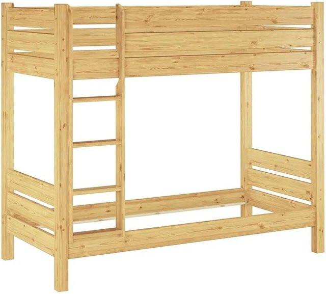 Erst-Holz Etagenbett Nische Modell 16 aus Massiv Kiefer in Braun, B/T/H: 90 x 190 x 180 cm - Bild 1
