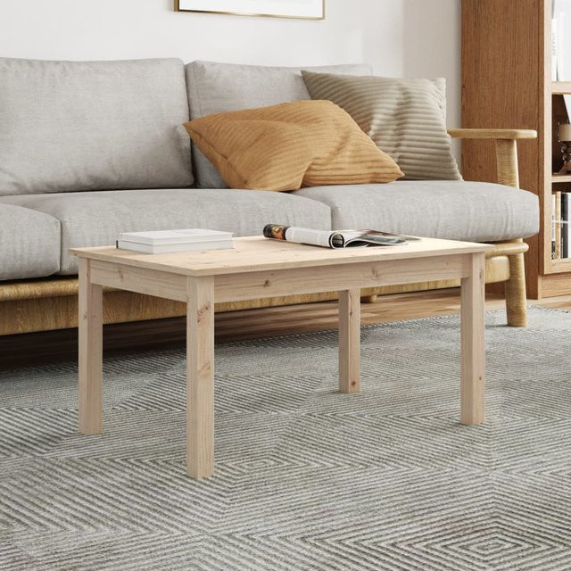 vidaXL Couchtisch aus Massivholz Kiefer in Braun, B/T/H: 80 x 50 x 40 cm - Bild 2