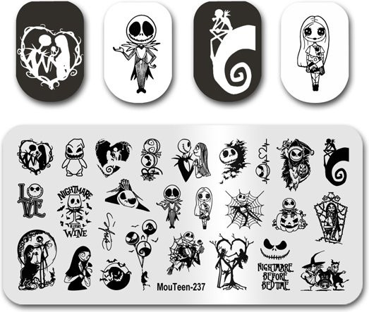 MouTeen Nail Art Stamping Set, Disney Christmas Nights, Nagelstempelplatten - Bild 1
