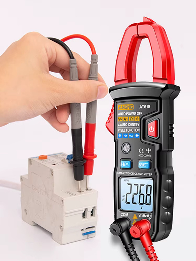 ANENG AT619 DC Clamp Meter Multimeter mit Sprachausgabe und Amperemeter in Rot - Bild 6