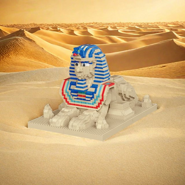 Sphinx Modellbau Micro Mini Bricks Blocks Set, Ägypten Statue Puzzle - Bild 1