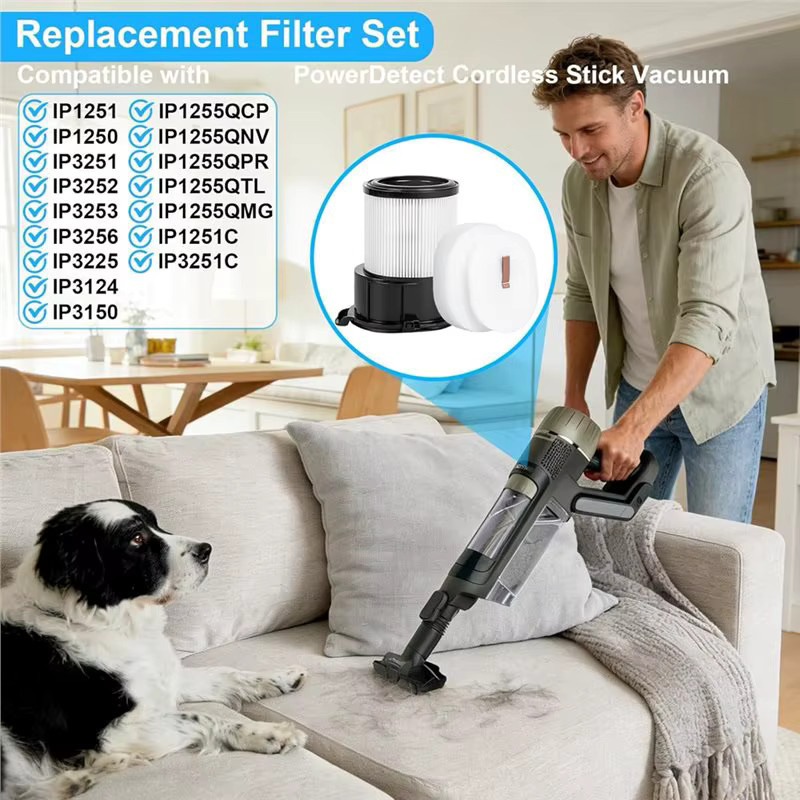 INLIG Ersatz-Vakuumfilter für Shark Reiniger der Modelle IP3251, IP3251C, IP3252, IP3251EUT, IP1251 und IP1250 in Weiß und Braun - Bild 3