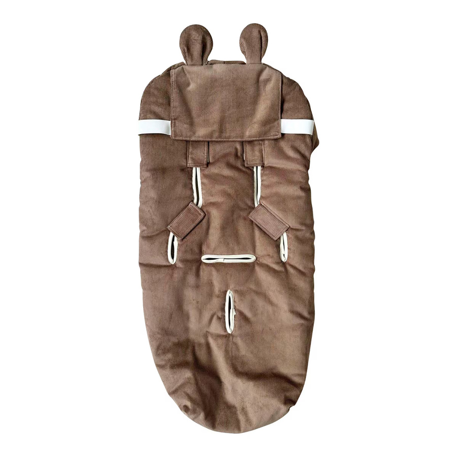 Kaiser Fußsack HAU KEA in Hellblau und Braun aus Baumwolle, B/T/H: 90,0 x 45,0 x 45,0 cm - Bild 2